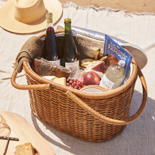 Bondi Woven Picnic Cooler Basket