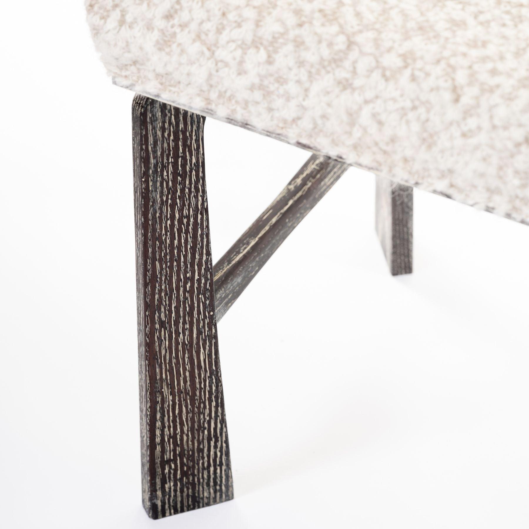 Ashley Yeates, renowned interior designer and sustainable leader, presenting the Astin Bench, a signature piece that combines modern aesthetics with eco-friendly materials, promoting sustainable living in contemporary interiors